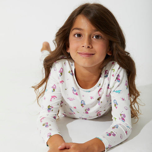 mermaid-bamboo-kids-pajamas-bellabu-bear - Sophia's Style -3