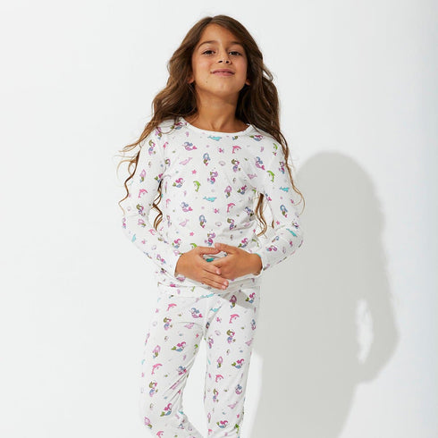 mermaid-bamboo-kids-pajamas-bellabu-bear - Sophia's Style -6