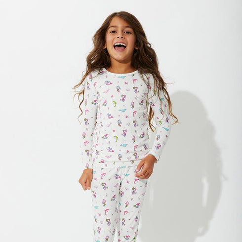 mermaid-bamboo-kids-pajamas-bellabu-bear - Sophia's Style -7