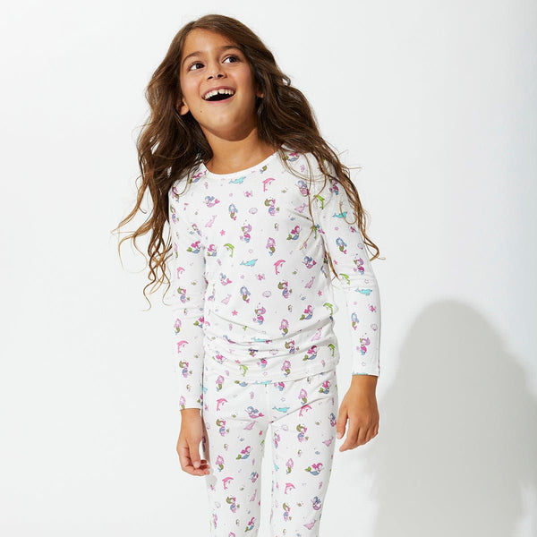 mermaid-bamboo-kids-pajamas-bellabu-bear - Sophia's Style The "Easy Two-Piecey"-1