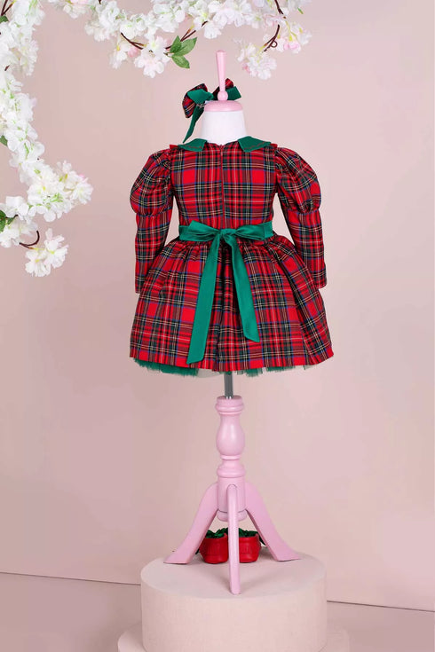 merry-scottish-pattern-dress-set- at Sophia's Style-3