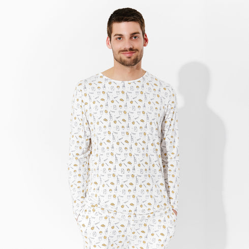 milk-cookies-bamboo-mens-pajama-set-bellabu-bear - Sophia's Style -2