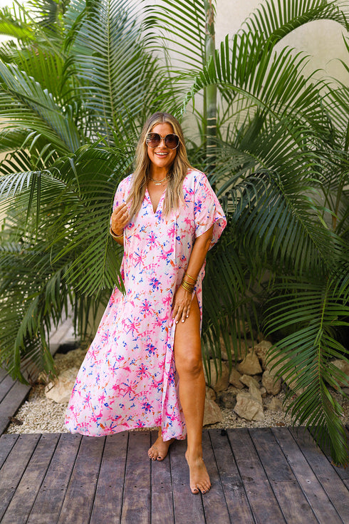 miller-caftan-maxi-dress-free-spirit Buddy Love - Sophia's Style-Miller Caftan Maxi Dress - Free Spirit-Pink-S/M-1