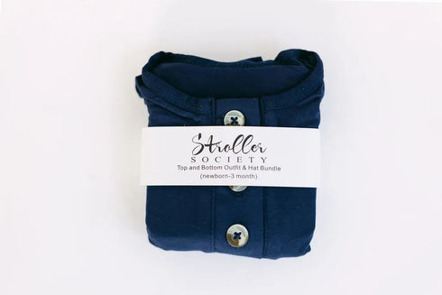 3-piece-baby-outfit-newborn-take-home-outfit-navy-blue-Sophia's Style-4