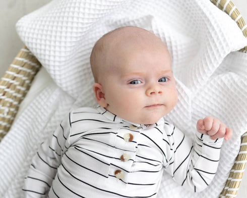 knotted-baby-gown-set-black-stripes-newborn-3-months-Sophia's Style-15