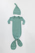 newborn-knotted-baby-gown-and-hat-set-crew-newborn-3-months-mint-navy-blue-pink-camel-brown-Sophia's Style-16