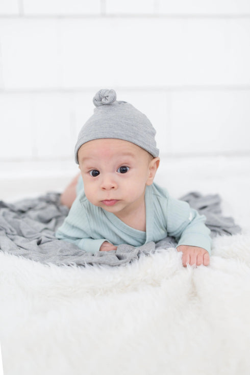 swaddle-blanket-and-hat-set-gray-Sophia's StyleSwaddle Blankets & Hat / Headband Sets-1
