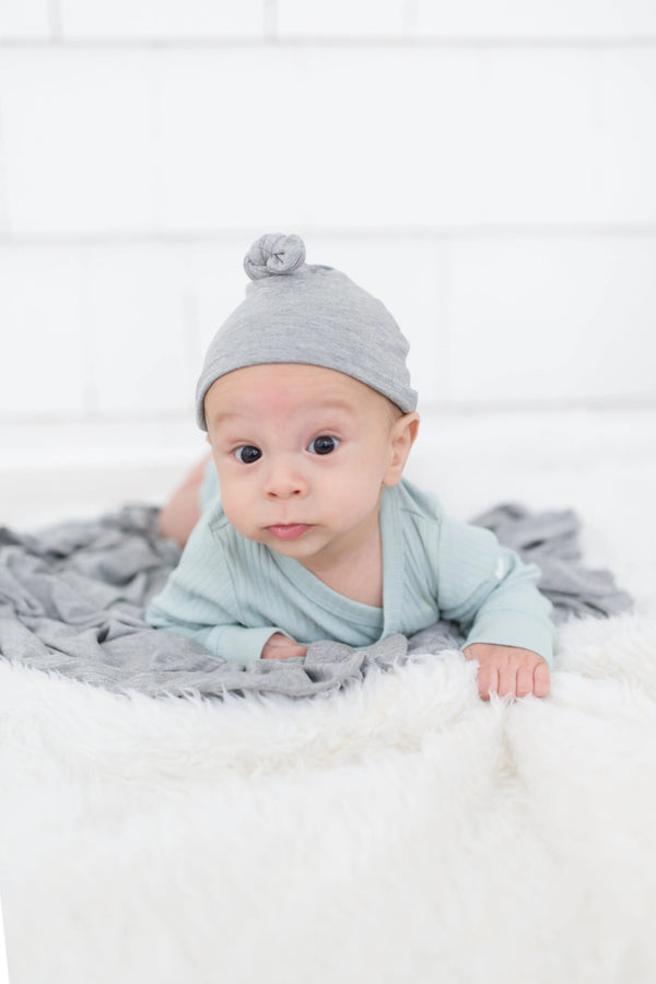 swaddle-blanket-and-hat-set-gray-Sophia's StyleSwaddle Blankets & Hat / Headband Sets-1