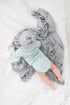swaddle-blanket-and-hat-set-gray-Sophia's Style-2