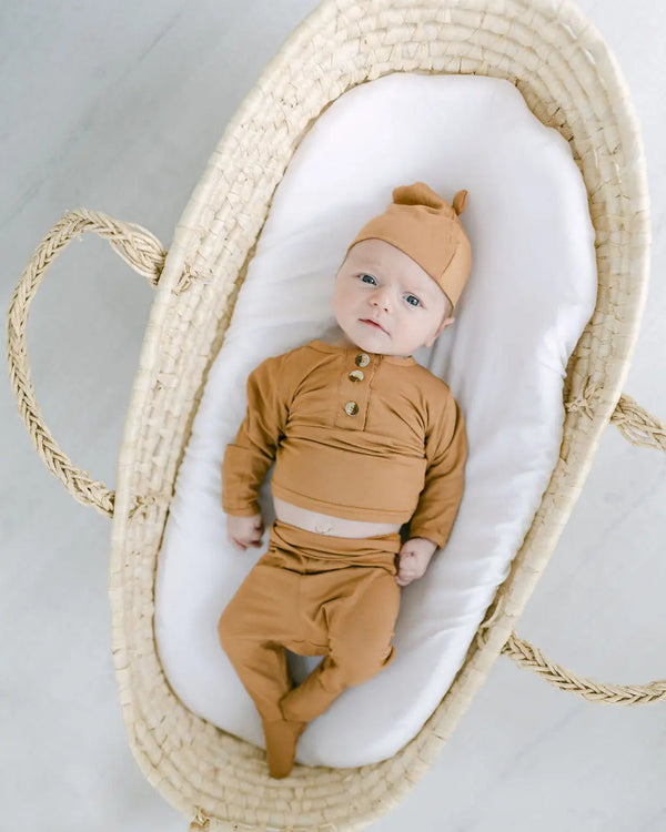 top-and-bottom-outfit-and-hat-set-newborn-12-months-sizes-camel-Sophia's StyleOnesies-1