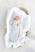 knotted-baby-gown-set-black-stripes-newborn-3-months-Sophia's Style-2