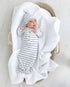 knotted-baby-gown-set-black-stripes-newborn-3-months-Sophia's StyleNewborn Knotted Baby Gown Sets-1