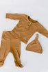 top-and-bottom-outfit-and-hat-set-newborn-12-months-sizes-camel-Sophia's Style-3