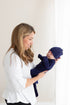 newborn-knotted-gown-and-hat-set-navy-blue-newborn-clothes-for-boys-Sophia's Style-12