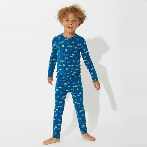monaco-blue-bamboo-kids-pajamas-bellabu-bear - Sophia's Style The "Easy Two-Piecey"-1
