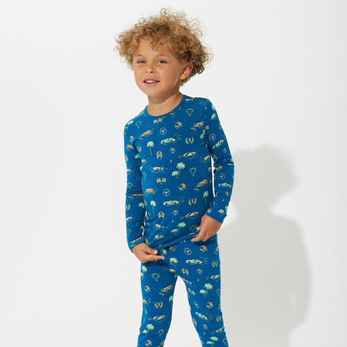 monaco-blue-bamboo-kids-pajamas-bellabu-bear - Sophia's Style -3