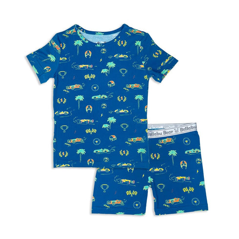 monaco-blue-bamboo-kids-pajama-short-set-bellabu-bear - Sophia's Style -2