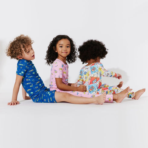 monaco-blue-bamboo-kids-pajama-short-set- - Sophia's Style -11
