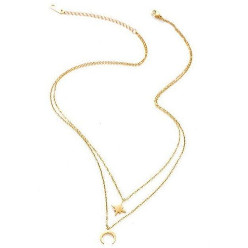 moon-and-star-layered-necklace-Sophia's StyleNecklaces-1