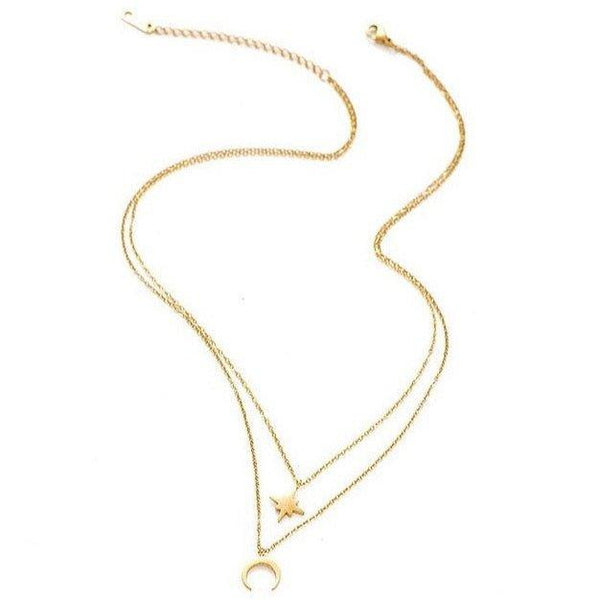 moon-and-star-layered-necklace-Sophia's StyleNecklaces-1
