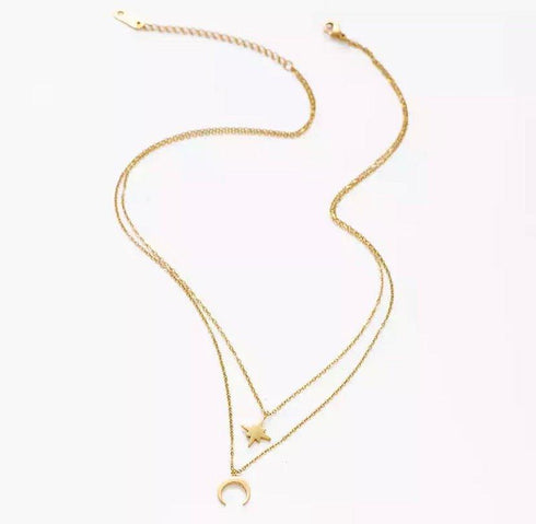 moon-and-star-layered-necklace-Sophia's Style-2
