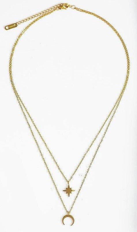 moon-and-star-layered-necklace-Sophia's Style-4
