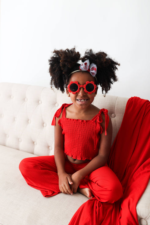 red-rib-dream-smocked-flare-set Dream-Big-Little-Co-pajama-baby-blanket