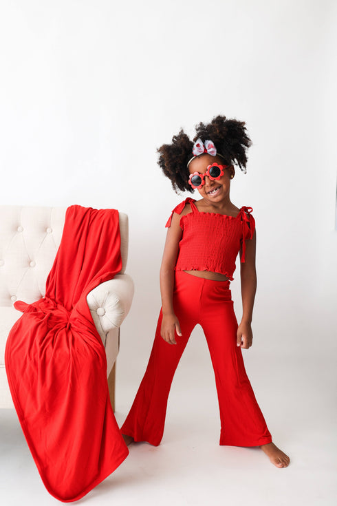 red-rib-dream-smocked-flare-set Dream-Big-Little-Co-pajama-baby-blanket