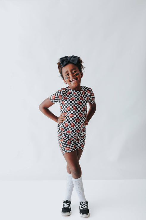 checkered-football-dream-short-set Dream-Big-Little-Co-pajama-baby-blanket