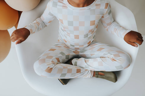 muted-checkers-dream-set Dream-Big-Little-Co-pajama-baby-blanket