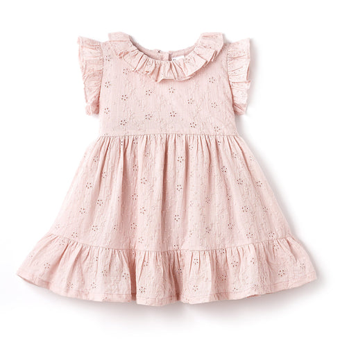 eyelet-girls-cotton-dress-for-special-occasions-pink-sophias-styleDresses-1