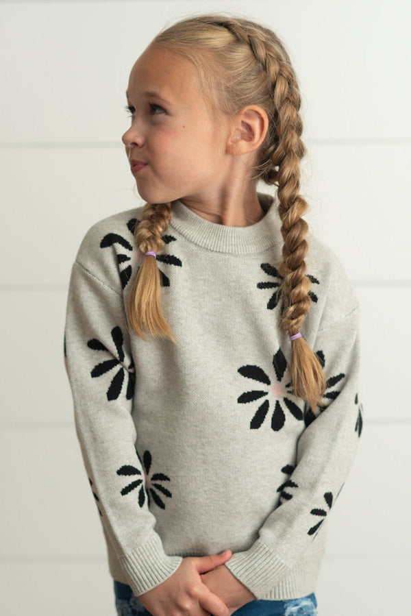 gray-flower-sweater-oopsie-daisy-sophias-styleTops-1