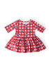 nebraska-plaid-herbie-husker-3-4-sleeve-twirl-bodysuit-sophias-styleTwirl Bodysuit - 3/4 Sleeve-1