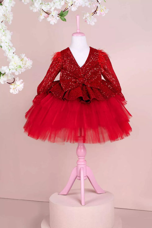 nicole-red-party-dress-tha-dressing - Sophia's Style -3