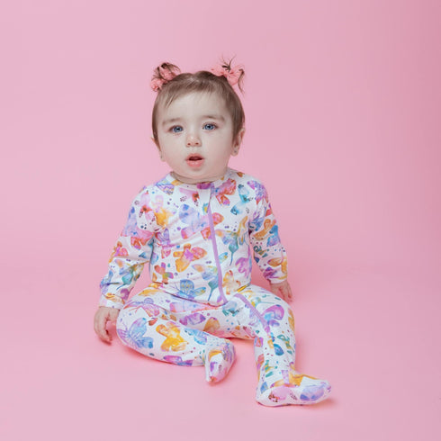 organic-footie-butterflies-norani-baby - Sophia's Style -2