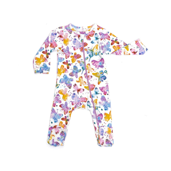 organic-footie-butterflies-norani-baby - Sophia's Style Baby & Toddler-1