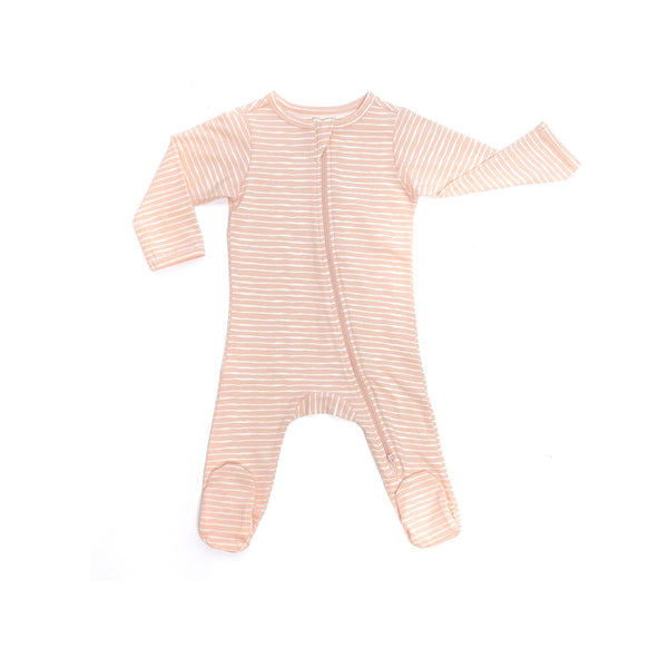 organic-footie-pink-stripes-norani-baby - Sophia's Style Baby & Toddler-1