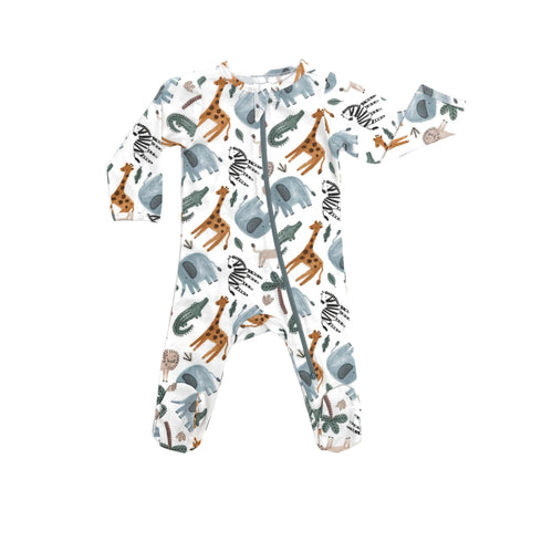 organic-footie-safari-animals-norani-baby - Sophia's Style Baby & Toddler-1