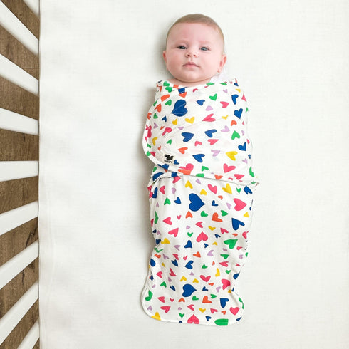 snugababe-swaddle™-sleep-pod-colorful-hearts-norani-baby - Sophia's Style -2