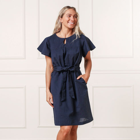 linen-keyhole-dress Sophia's StyleDresses-1