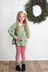 Green Candy Cane Stripe Santa Pant Set