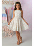 Girls White Floral Flared Knee-Length Poppy Dress 12M-14 - SophiasStyle.com
