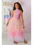 Girls Pink Ombre Gigi Halter Tutu Skirt Set 5-14 - SophiasStyle.com