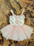 Baby Girls White Floral Blush Lilibet Tutu Dress Onesie 0-18M - SophiasStyle.com