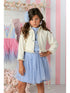 Girls White Denim Fringe Jacket 12M-14 - SophiasStyle.com