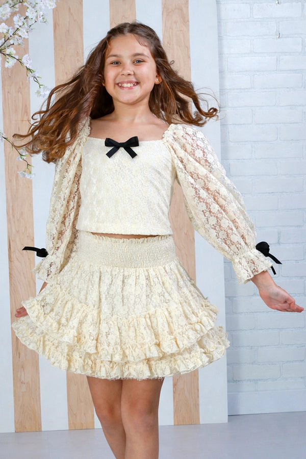 Girls Ophelie Lace Skirt Set 12Months-14