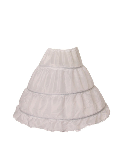 Cinderella Couture Girls White 3 Rings 22 Inches Long Petticoat One Size - SophiasStyle.com