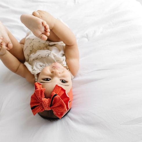 printed-fab-basketball Baby Bling Bows clips headbands - Sophia's Style-