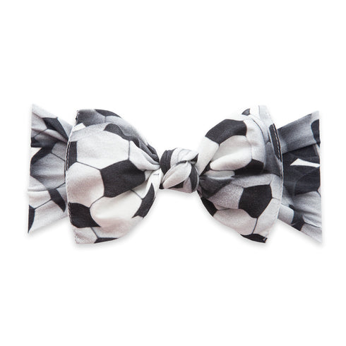 printed-knot-soccer Baby Bling Bows clips headbands - Sophia's StylePRINTED KNOT-