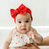 patterned-shabby-knot-cherry-red-dot Baby Bling Bows clips headbands - Sophia's Style-